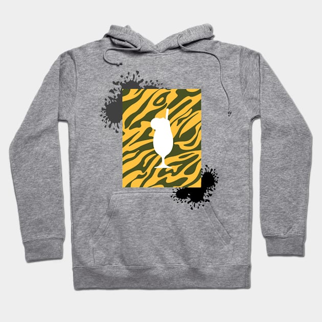 Pina Colada Zebra Print Hoodie by Digital Canvas Ltd